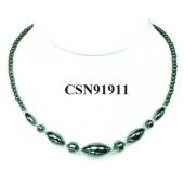 Hematite Beads Stone Chain Choker Fashion Women Necklace